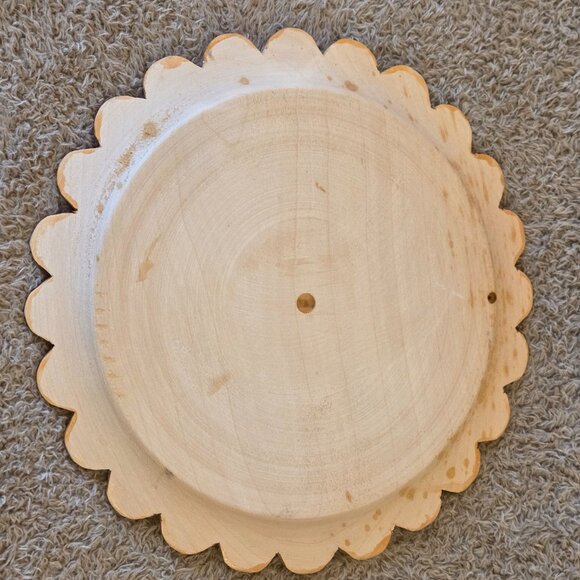 Hand-carved wooden wall plate 24.5 cm, folk art - Picture 5 of 5